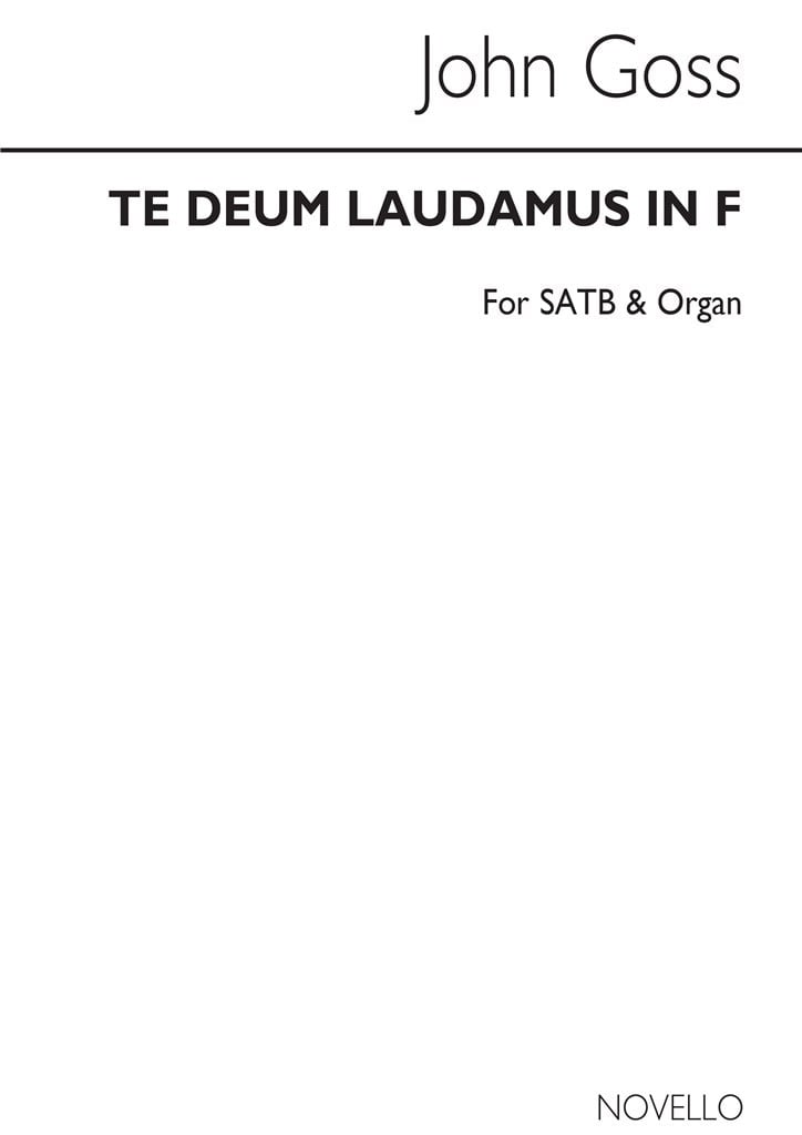 Te Deum Laudamus In F Satb/Organ